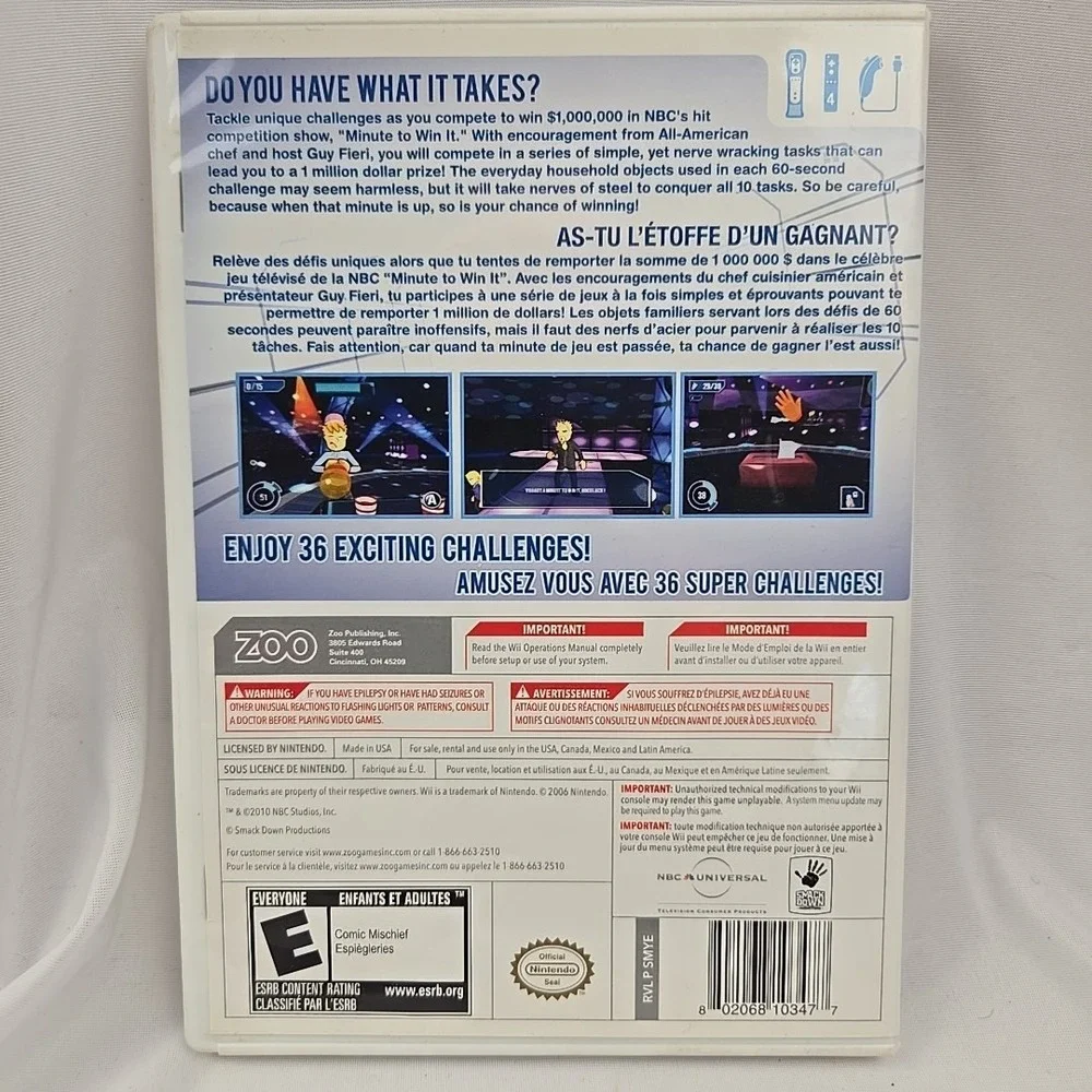 Minute To Win It - Nintendo‎ Wii